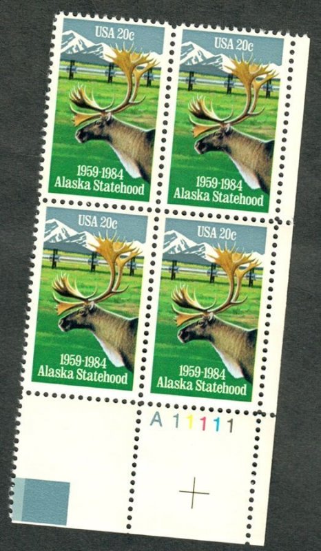 2066 Alaska Statehood MNH Plate Block - LR