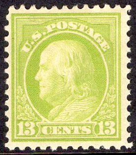 US Stamp #513 13c Franklin MINT Hinged SCV $9.50