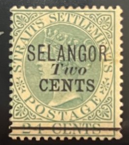 Malaya - Selangor 1891 SC 20 LH