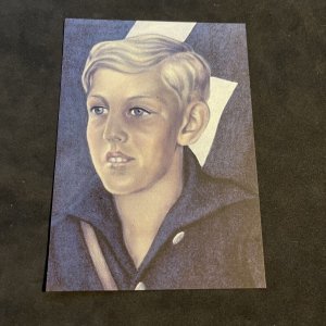 WW2 WWII German Third Reich Hamburg 1939 Young Boy Postcard Stamp