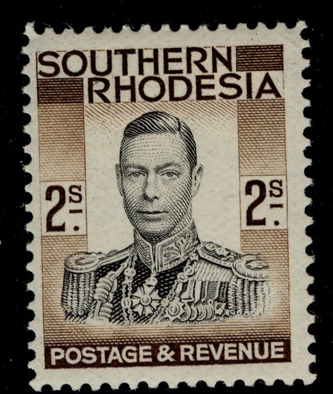 SOUTHERN RHODESIA GVI SG50, 2s black & brown, LH MINT. Cat £30.