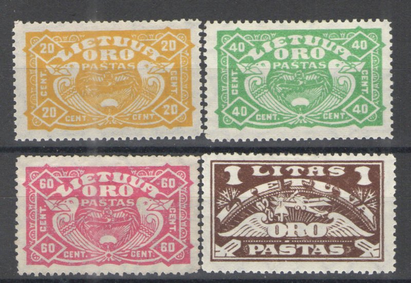 Lithuania 1924 Sc# C32-C34 MH VG - Nice air mail set