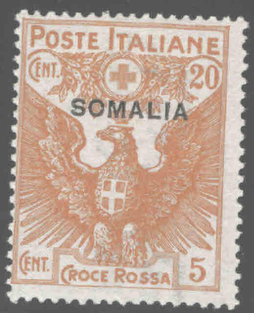 Italian Somalia Scott B3 MH* 1916 red cross semi-postal stamp CV$16