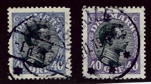 Denmark  SC#116, 117 Used VF SCV$13.00...A  Popular Country!!