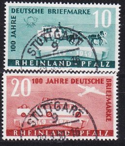 GERMANY Alliiert Franz. Zone [RheinlPfalz] MiNr 0049-50 ( O/used ) [01] geprüft