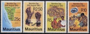 Mauritius 1983, Namibia day 4v, MNH