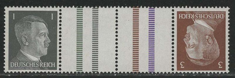 Germany Scott # 506, 507, 2 label, mint nh, tete beche, Mi# KZ37