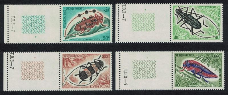 Laos Beetles 4c Margins SG#403-406 SC#253-255+C119