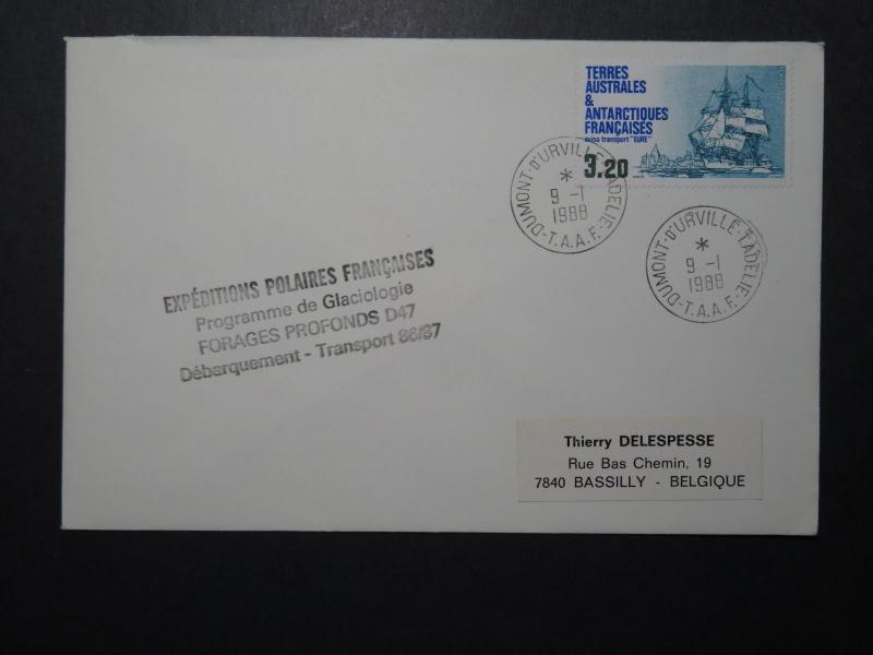 France TAAF 1988 Polaires Expedition Cover  - Z11110