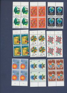 UN  United Nations - about 38 MNH blocks of four - 1983-1983 - FOUR SCANS