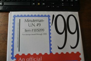 Scott U.N.1999 #9 Minuteman supplement, new unused