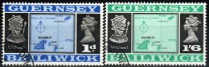 Guernsey #28-9   F-VF Used  Redrawn (X1651)