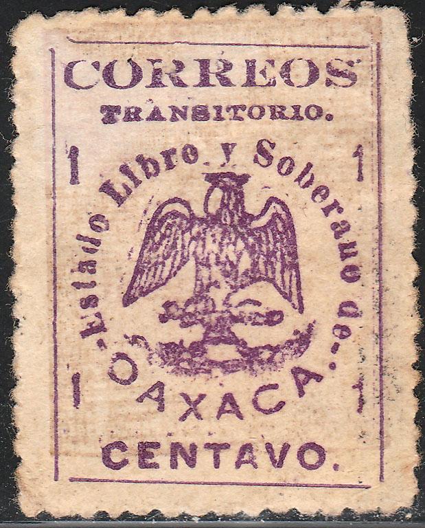 MEXICO 414 1c OAXACA TRANSITORY UNUSED, H OG. (458)