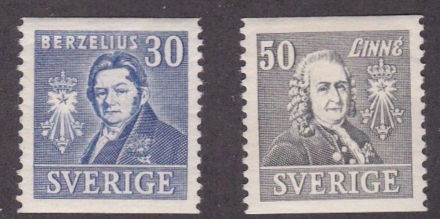 Sweden # 295-296, Famous Men, Hinged, 1/3 Cat.