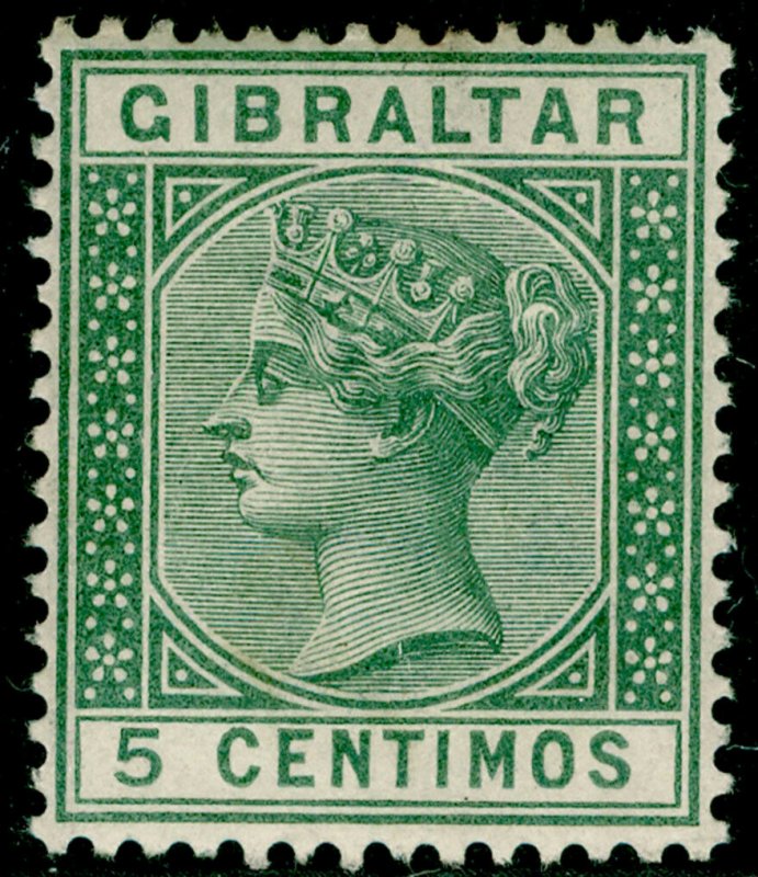 GIBRALTAR SG22, 5c green, M MINT.