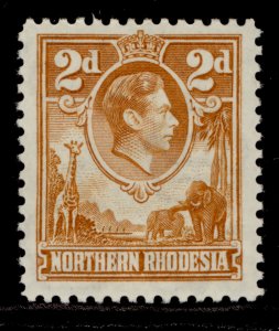 NORTHERN RHODESIA GVI SG31, 2d yellow-brown, M MINT. Cat £50.