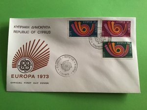 Cyprus First Day Cover Europa 1973 Stamp Cover R43168