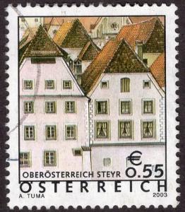 Austria 1868 - Used - 55c Houses in Steyr (2003) (cv $1.40)