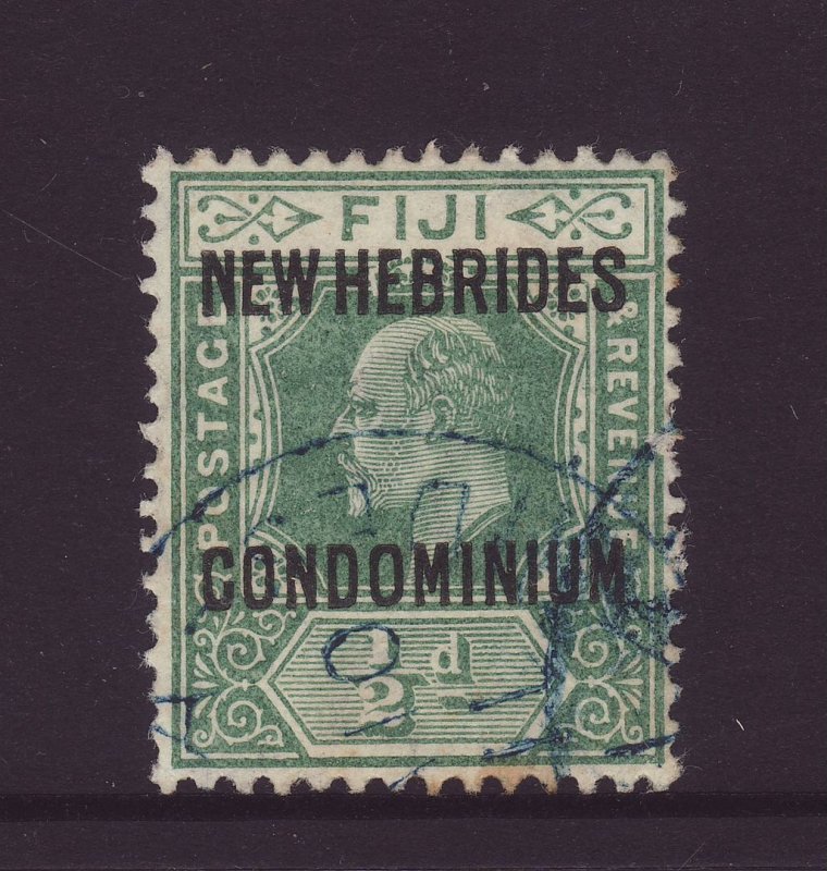 1910 New Hebrides Opt On Fiji ½d Used SG10