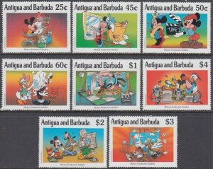 ANTIGUA # 1314-21 DISNEY STAMPS FEATURES MICKEY's HOLLYWOOD PRODUCTION STUDIO