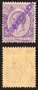 KUT SG77s KGV 5c Dull Violet opt Specimen locally U/M