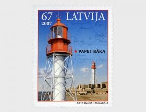 2007 Latvia Pape Lighthouse (Scott 676) MNH