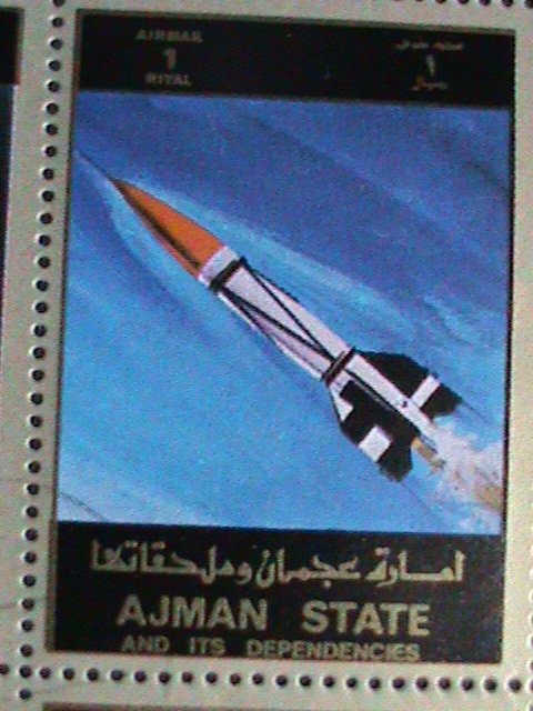 ​AJMAN STAMP-AIRMAIL-SPACE PROGRAMS & WORLD FAMOUS PEOPLES CTO LARGE SHEET VF