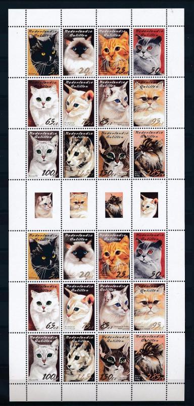 [39654] Netherlands Antilles Antillen 2003 Cats Katzen Chats Miniature Sheet MNH