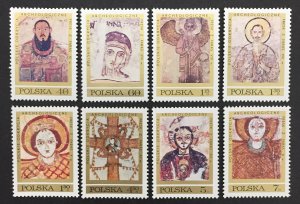 Poland 1971 #1800-7(8), Frescoes from Paras Cathedral, MNH.