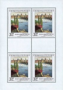 Czechoslovakia 1975 MNH Stamps Mini Sheet Scott 2047 Art Paintings Old Prague