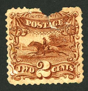 U.S. #113 USED LARGE TEAR