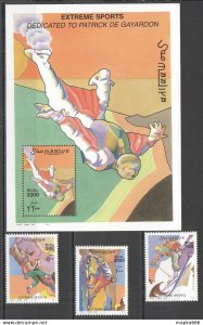 2001 Somalia Extreme Sports #911-913+Bl83 Michel 29 Euro ** Nw1502