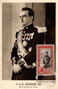 Monaco 1950 Accession of Prince Rainier III, 10c on Postcard [Used]