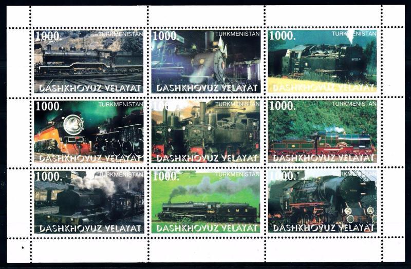 [66797] Turkmenistan  Railway Train Eisenbahn Sheet MNH