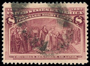 momen: US Stamps #236 Used XF Jumbo