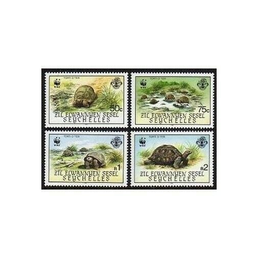Seychelles Zil Elwannyen Sesel 131-134,MNH.Michel 137-140. WWF 1987.Tortoise.