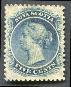 NOVA SCOTIA Sc #10 1860-63  MINT NO GUM -  Exquisite Centering & Color