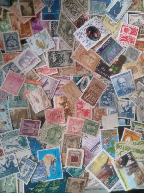 500 Unused Mint WW MNH Miint Stamps Unsearched 600,000 Hoard   NO MULTIPLLES!