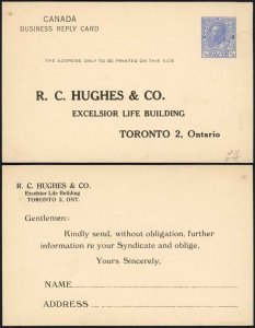 Canada 1/2c Admiral Postal stationery