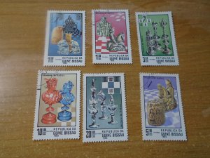 Guinea-Bissau  #  473-78   used  Chess