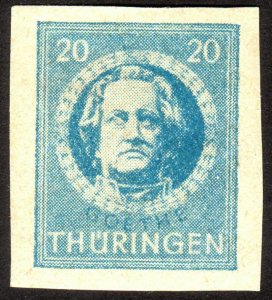 1946, Germany Thuringia 20pfg, MNH, Mi 98BX