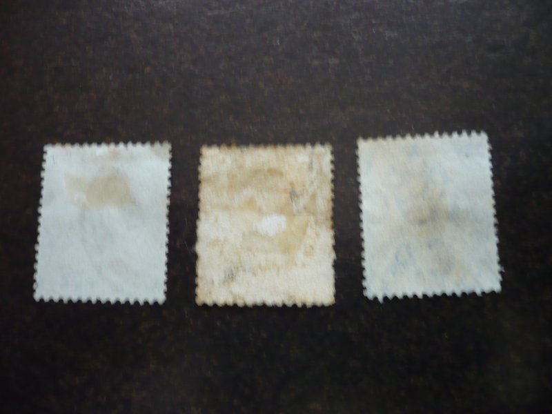 Stamps - Gibraltar - Scott# 66, 67, 69 - Used Partial Set of 3 Stamps