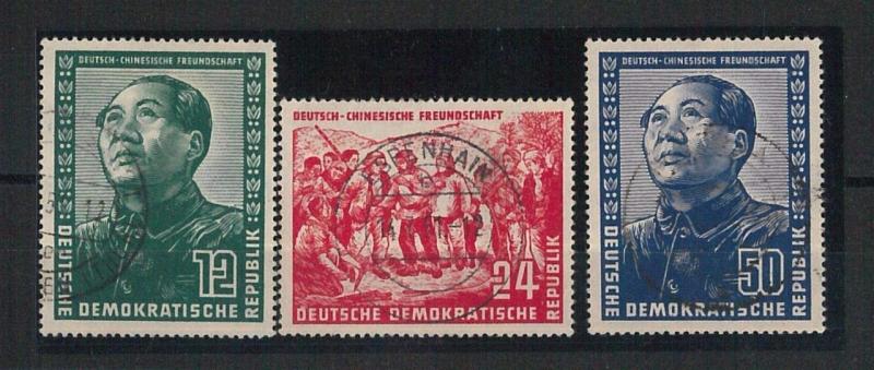 66201 - GERMANY DDR - USED STAMPS: Michel # 286/88 - very finely used MAO ZEDONG