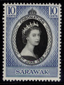 SARAWAK GVI SG187, 10c black & deep violet-blue, NH MINT.