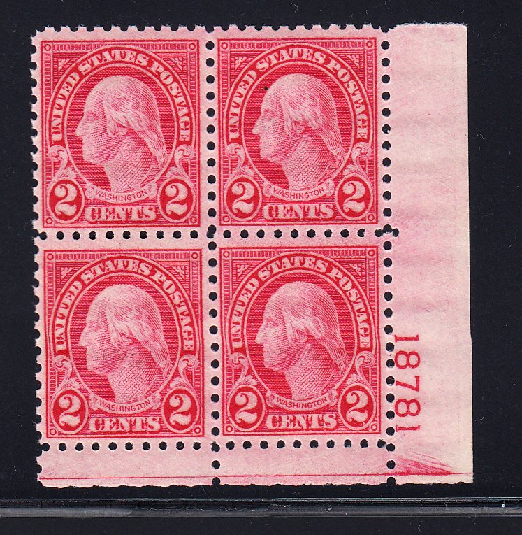 583 VF/NH Plate block