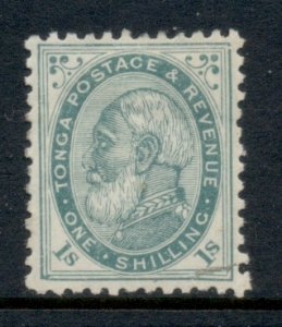 Tonga 1886-92 King George I 1/- Perf 12x11.5 Part OG MH