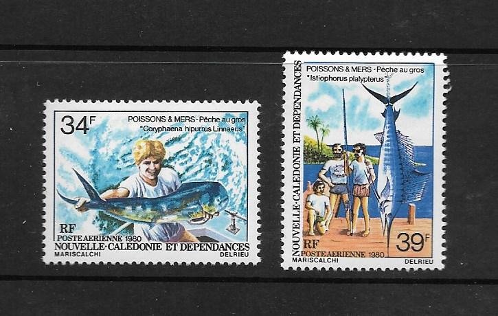 FISH - NEW CALEDONIA #C162-3 FISHING  MNH