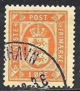 DENMARK 1914 O16 used