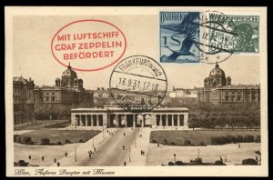 Austria 1931 Graf Zeppelin Si128 Oehringenfahrt 129 Flown Cover 99820