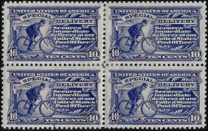 E11c Mint,OG,HR... Block of 4... SCV $425.00... XF